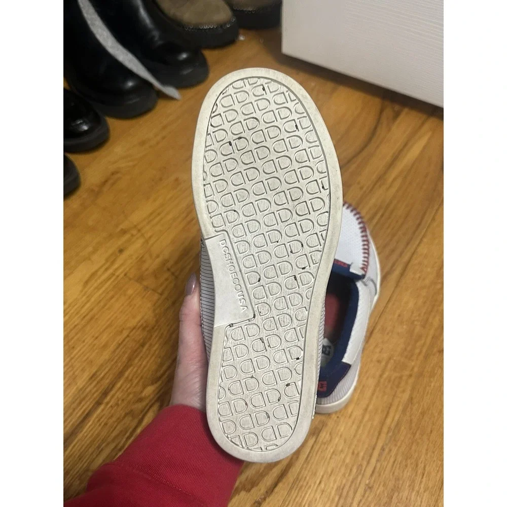 DC Villain Wonens 8 Casual Slip on Skate Shoe BASEBALL Or Youth 6